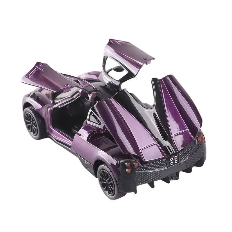 Die-casting alloy sports car model, opening door can rebound super sports car toy, suitable for collection, desktop decoration g - view 4