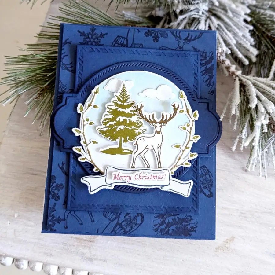 2024 Christmas Sentiments Postage Stamps Gingerbread Frame Post Card Dies Stencil Cut DIY Scrapbooking Diary Home Gift Card Mold