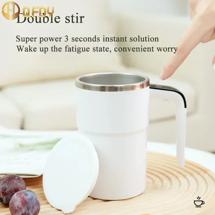 380ML Electric Coffee Self Mixing Mug Waterproof Food Safe Coffee Mug USB Rechargeable Automatic Magnetic Cup For Tea  portable