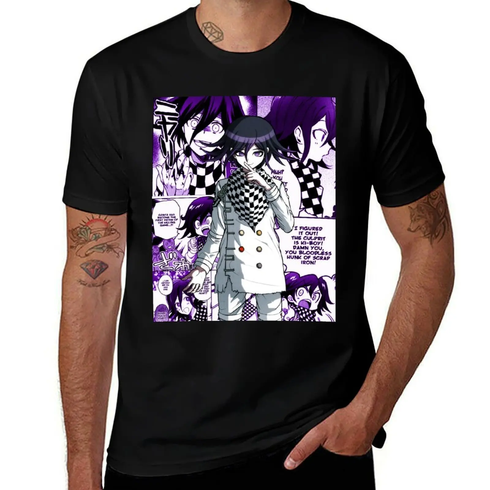 

for T-Shirt man printed Ouma shirt Manga man slim shirts Print plain t (BUT PURPLE!!!) Kokichi shirts fit for t man t