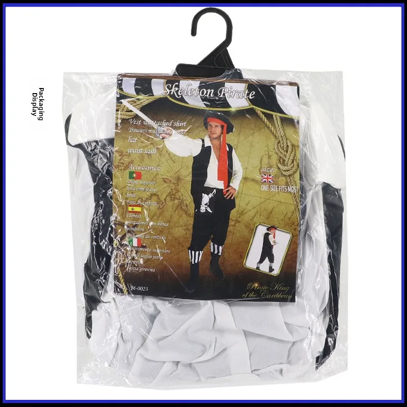 2025 Nuovo costume cosplay loween Vestito da spettacolo teatrale da uomo Scheletro Mare Vestito da Halloween per adulti Tradizionale cinese Ethni...