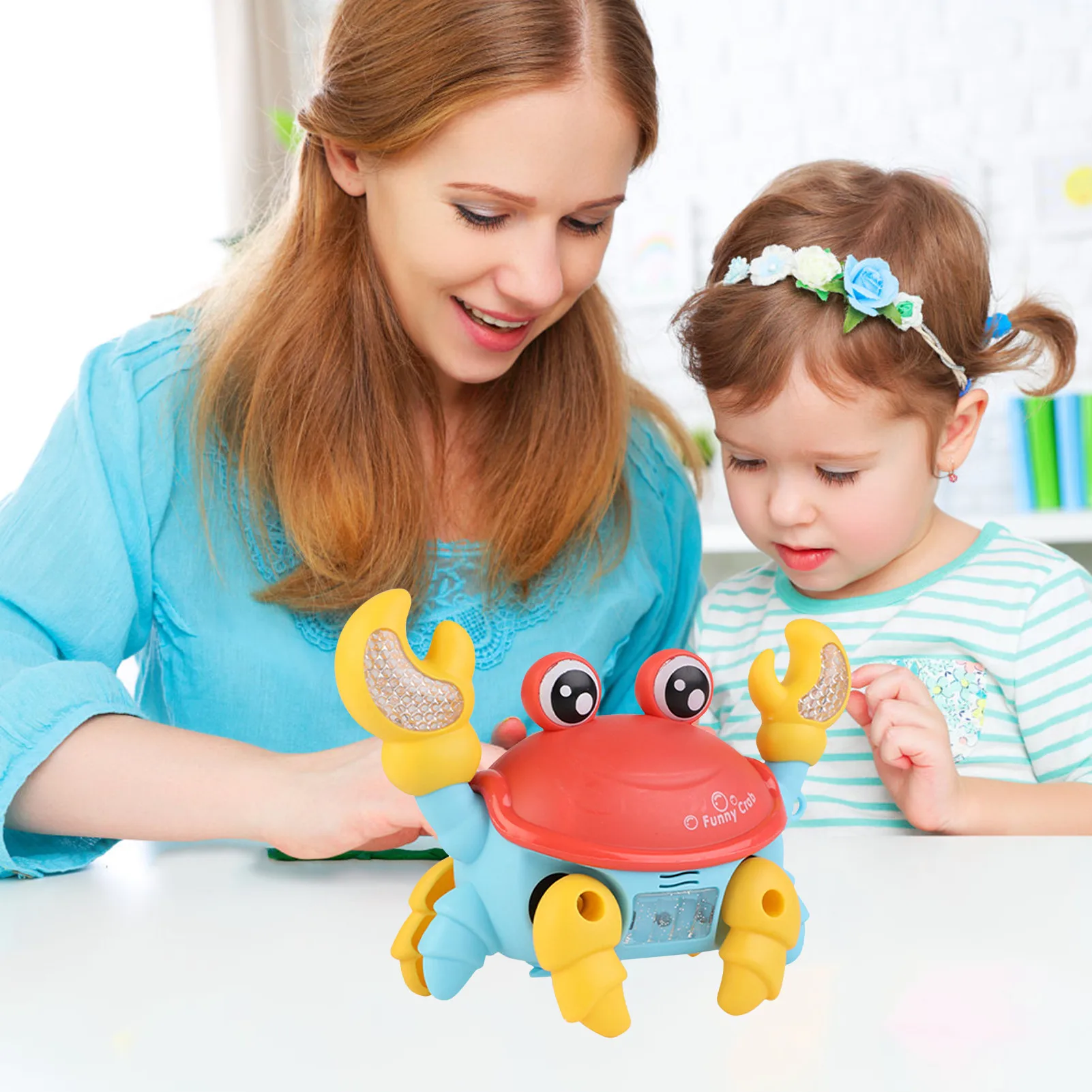 Rastejando caranguejo brinquedo do bebê anfíbio brinquedo de banho para crianças caranguejo divertido brinquedo do bebê clássico brinquedos de praia para o bebê arraste brinquedos de verão do bebê