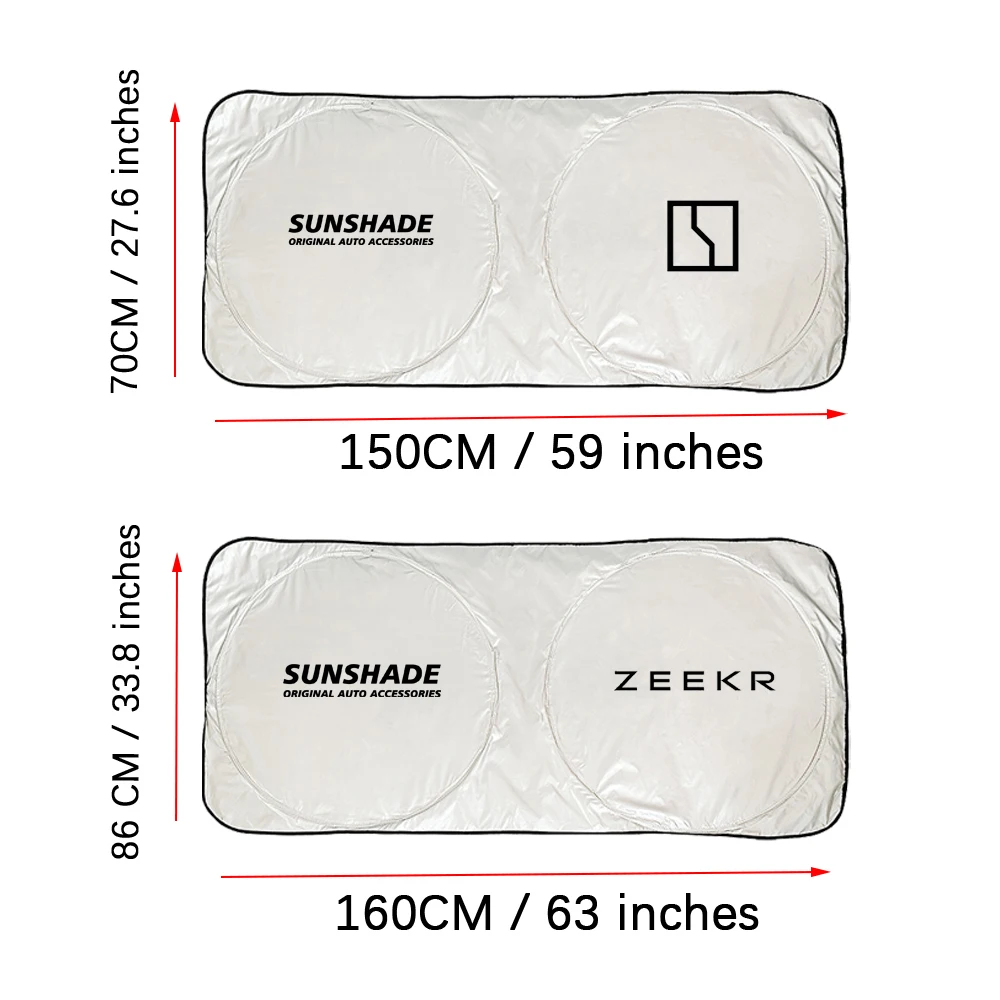 Osłona przeciwsłoneczna na przednią szybę samochodu Izolowana termicznie osłona do Geely Zeekr 001 EV Zeekr 009 Zeekr X 003 007 2022 2023 2024