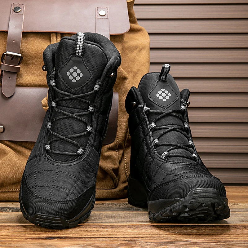 

Men'S Winter Outdoor Hiking And Leisure Shoes With High Cut Anti Slip Comfortable And Wear-Resistant Snow Shoes 39-46