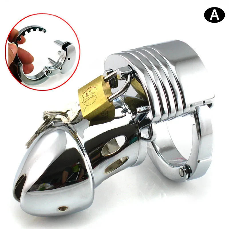 Adjustable Card Ring Metal Chastity Cage Penis Cover Male Chastity Device Cock Lock Bird Bondage Cbt Sex Toys For Men CB6000 view 6