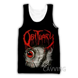 New Fashion donna/uomo 3D Print Obituary Rock canotte Harajuku Vest Summer Undershirt camicie Streetwear