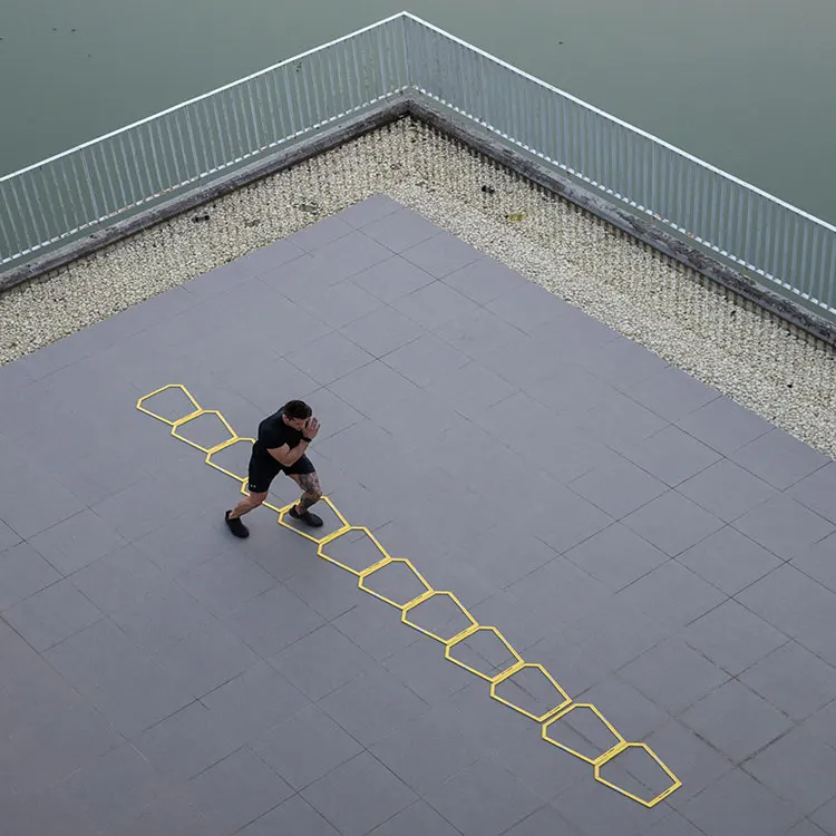 Logo Disesuaikan Pelatihan Kecepatan Olahraga Sepak Bola Set Tangga Ketangkasan Hisap Magnetik Oem