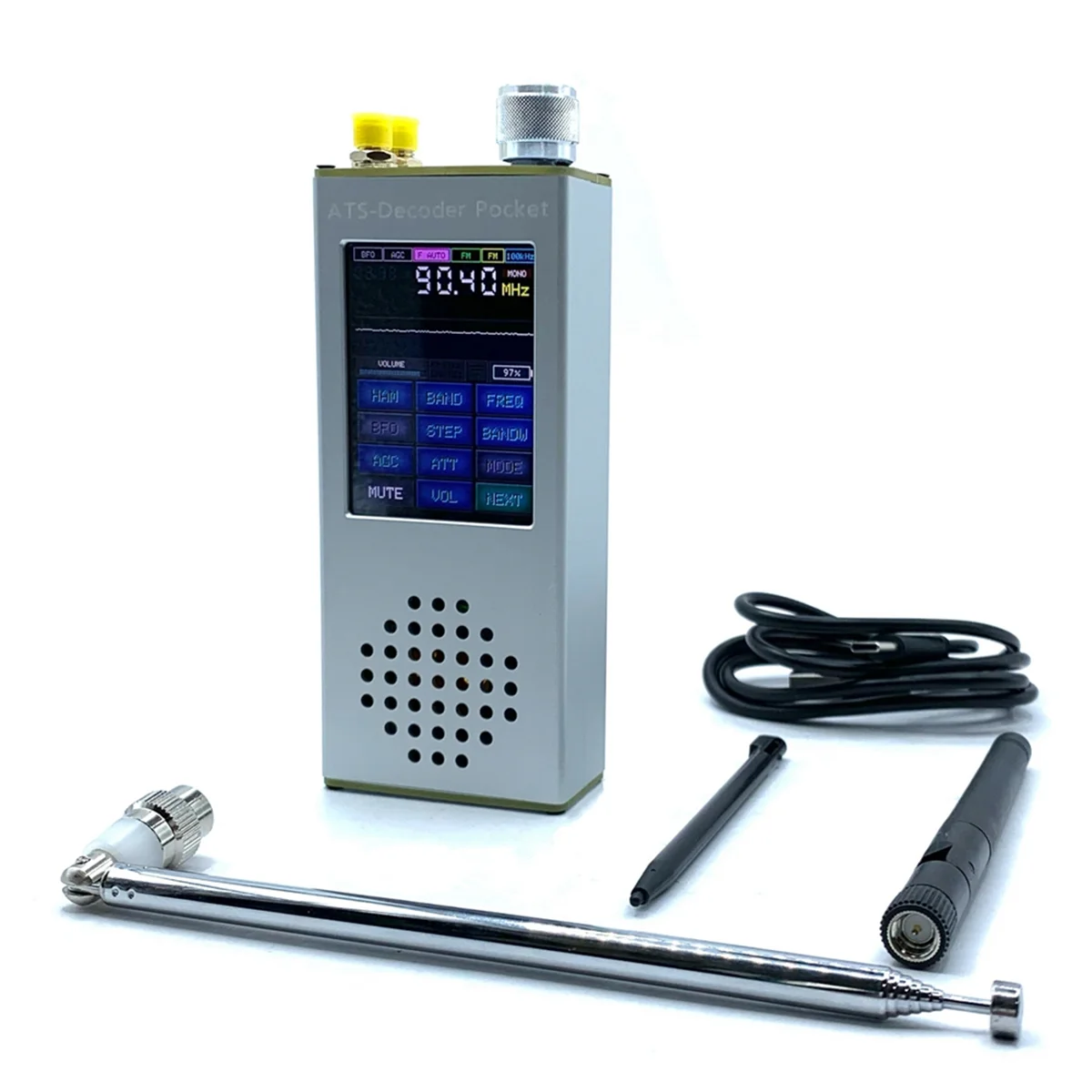 A57G-ATS Decoder Pocket Si4732 Vollband-Radioempfänger FM RDS AM LW MW SW SSB DSP mit 4.17 offiziellem registriertem Code