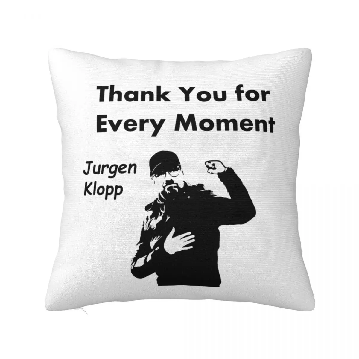 Jurgen Klopp Thank You Square Pillow Cases Cushion Covers Novelty Zippered Decorative Pillowcase for Home 45*45cm