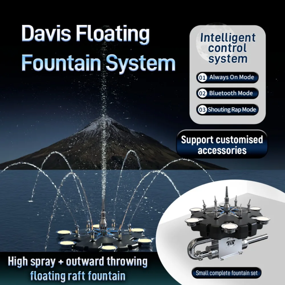 Floating Pond Fountain with 304 Stainless Steel, for Outdoor Lake Pond Decorative, Durable Water Fountain Outdoor