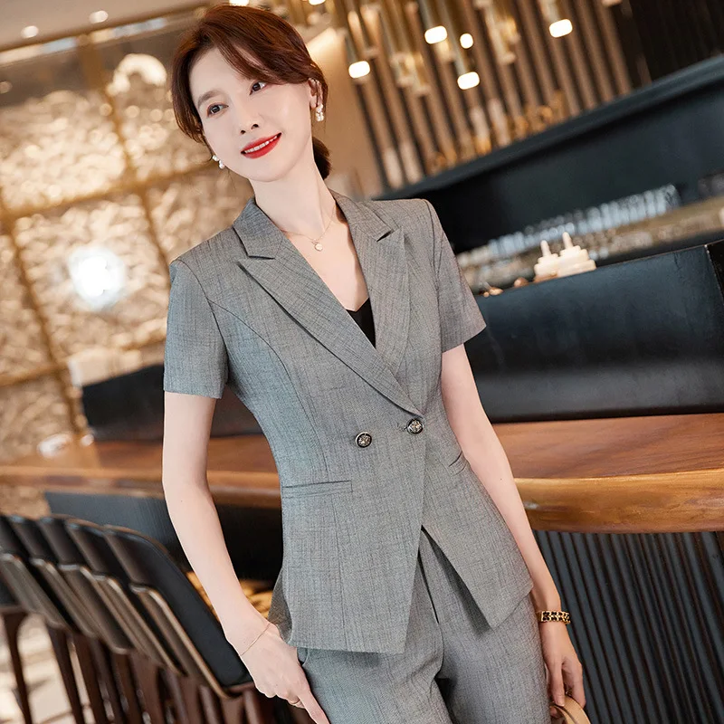 Set di Blazer con gonna a matita da donna in stile sottile estivo di qualità completi da donna coreana formale da ufficio da lavoro da donna