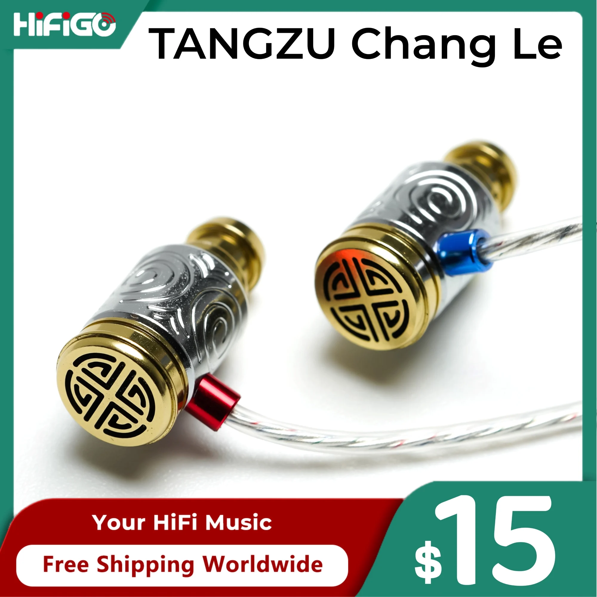 TANGZU Princess Chang Le 6mm Dynamic Driver In-Ear Monitor Earphones IEMs Hi-Fi Headphone with 4N OFC Silver Plated Cable Mic