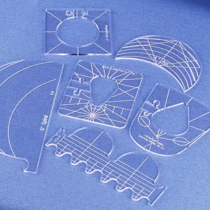 6Pcs Patchwork Ruler Quilting Tools Templates Set DIY Apparel Sewing Supplies Quilter Ruler Sewing Stencil Tool Sewing Tools