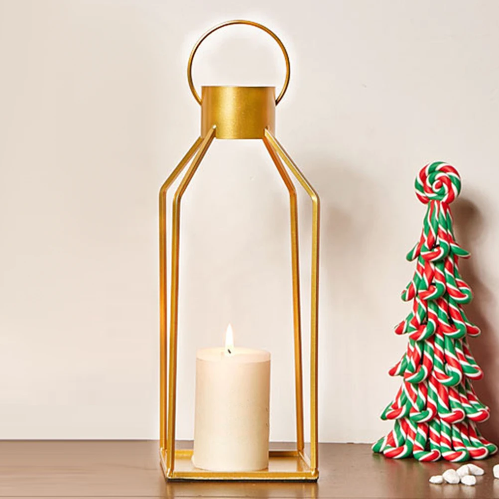 

Golden Iron Vintage Desktop Decor Tealight Holder Metal Candlestick Retro Holder For Table Wedding Home Decor