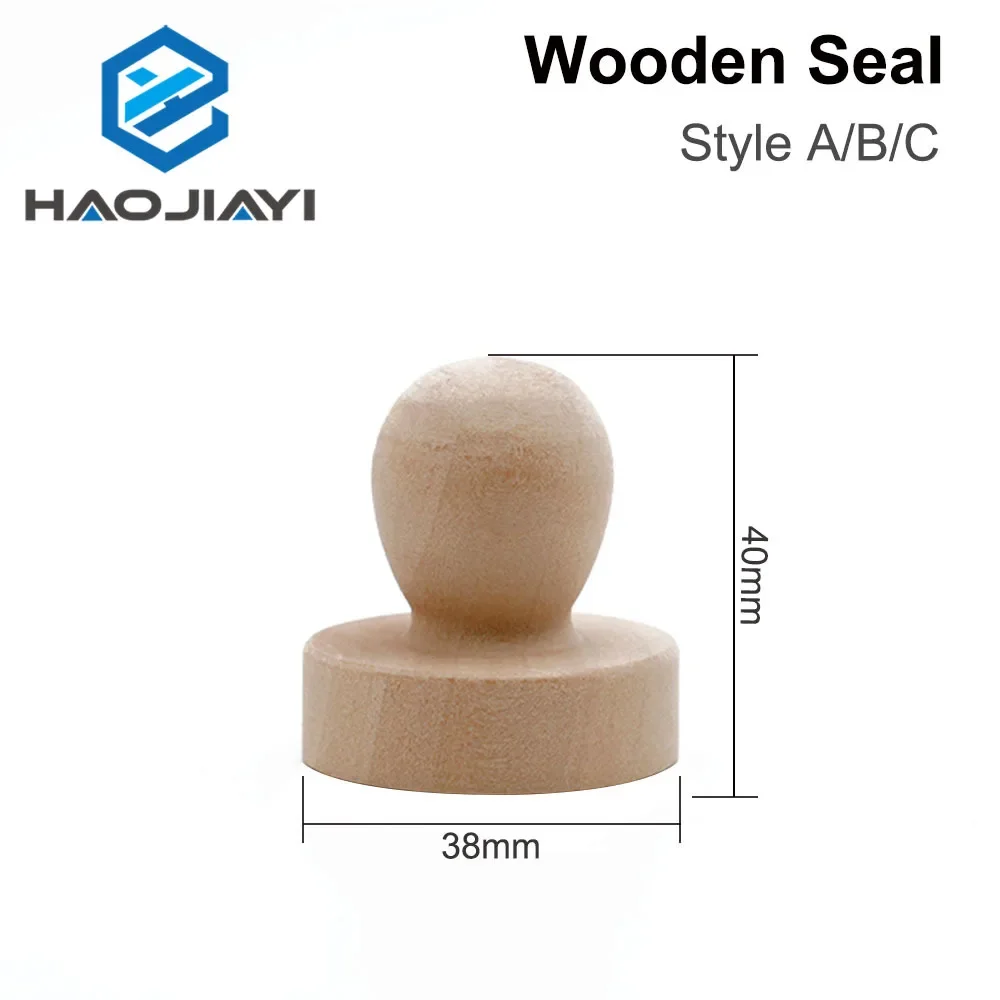 Wooden Seal CO2 Laser Engraving DIY Material Wooden Seal 50x40/38x40/25x40mm for Laser Engraving Machine DIY Gift Accessories