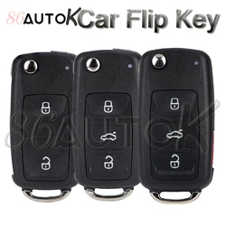 Car Folding Shell Case Fob for VW Volkswagen Tiguan Passat CC Golf Mk6 SEAT Key Fob Shell Car Key for Skoda Octavia 5K0837202AD