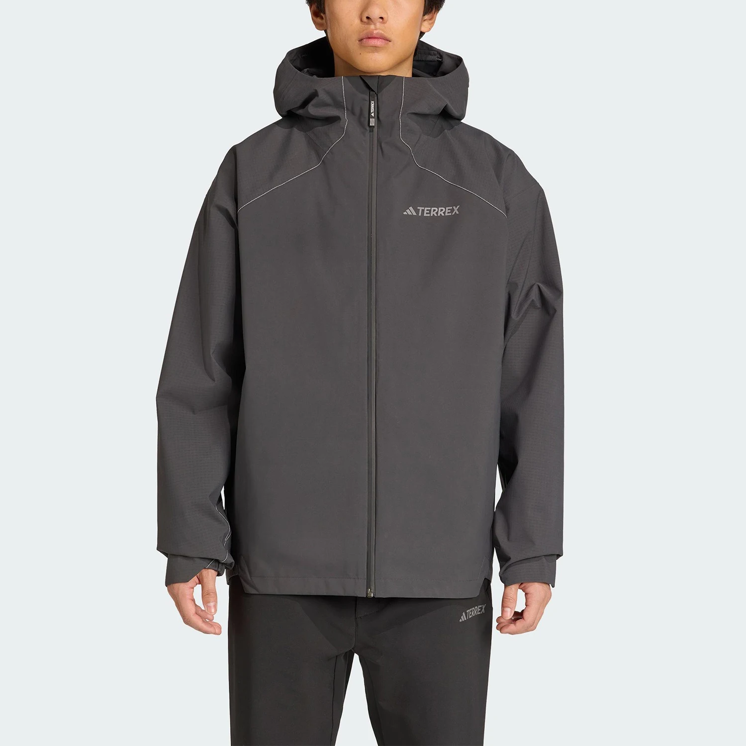 

Adidas Originals Authentic TERREX Mens Outdoor 3-in-1 Hooded Waterproof Jacket JV8688