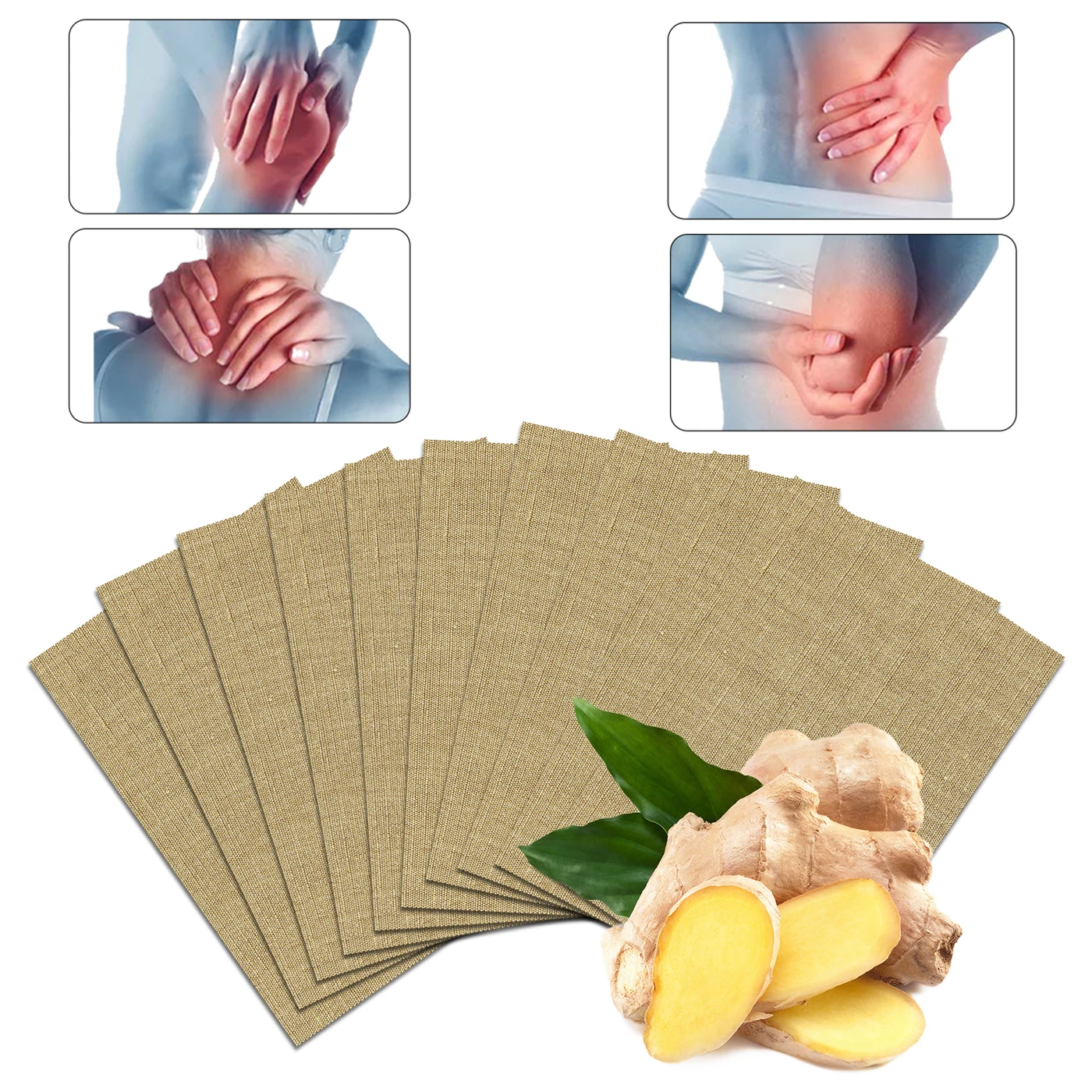 

10 PC Medical Chinese Herbal Patch Plaster Ginger Patch Cream Joint Pain Relief Pain Relief Chinese Medicine Treatment Patch Set