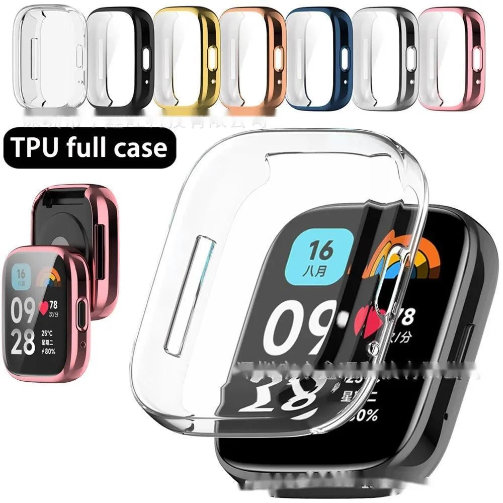 Étui de protection pour Xiaomi Red Mi Watch 3 Youth Edition, Lite, TPU, All Dip Ssive, Active Redmi Watch 3 Lite