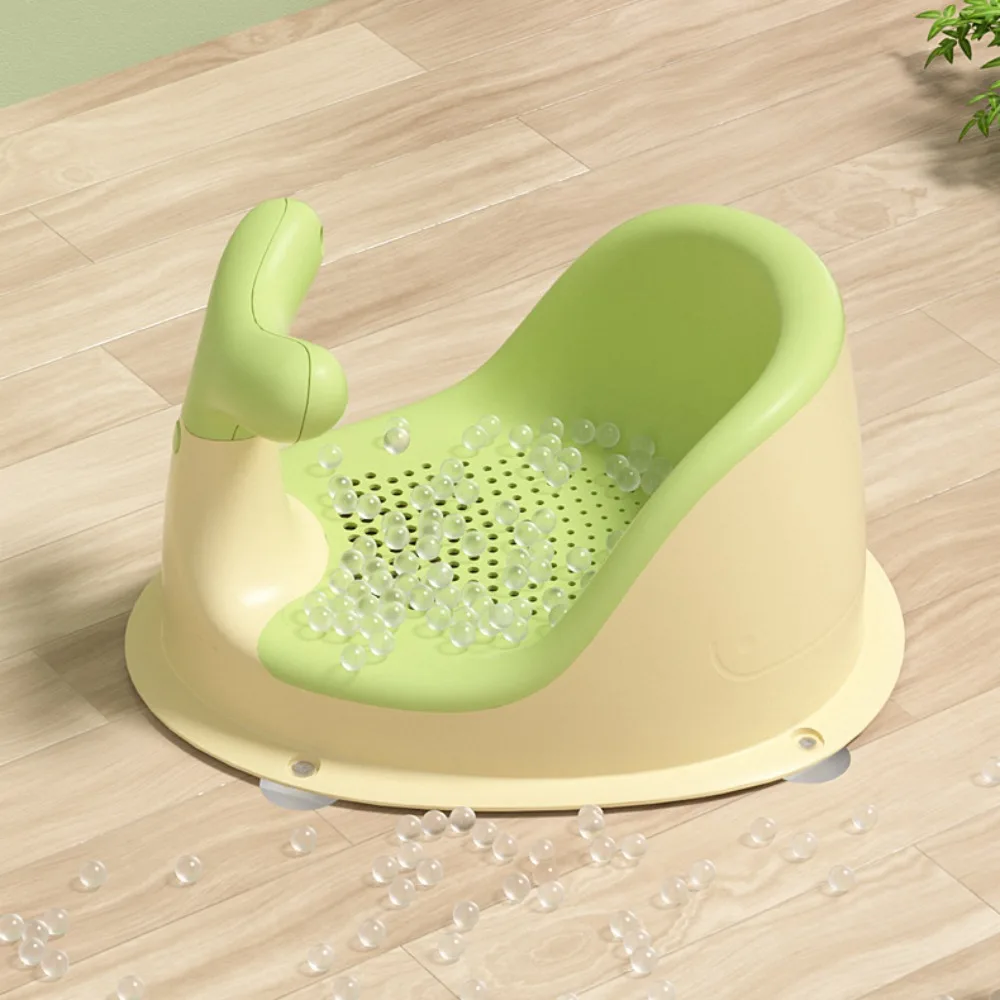 Funny PP Baby Shower Chair Antiskid Suction Cup Design Bathtub Seat Hollowed Out Seat Bathing Chair Baby Play