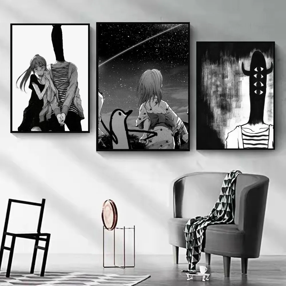 1pc Goodnight Punpun Poster Self-adhesive Art Poster Waterproof Paper Sticker Coffee House Bar Room Wall Decor