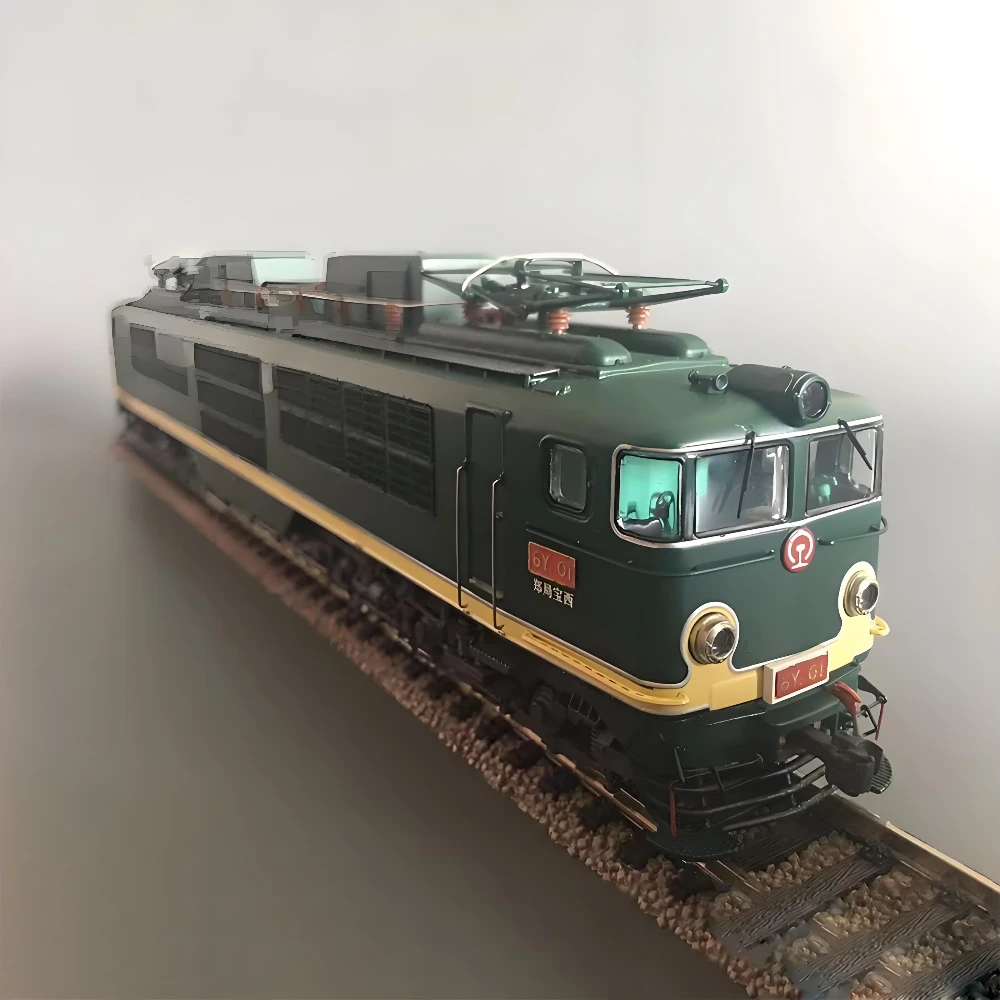HO Type 1/87 Toy Train, 6Y2 Type Electric Locomotive Alloy Material CE10006, Dark Green DC Version, Train Model Boy's Toy Gift