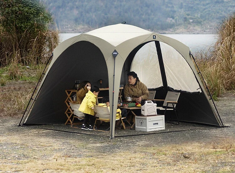 Dome, canopy, quick-opening tent, outdoor camping, black plastic sunshade camping, sun protection and rain-free equipment