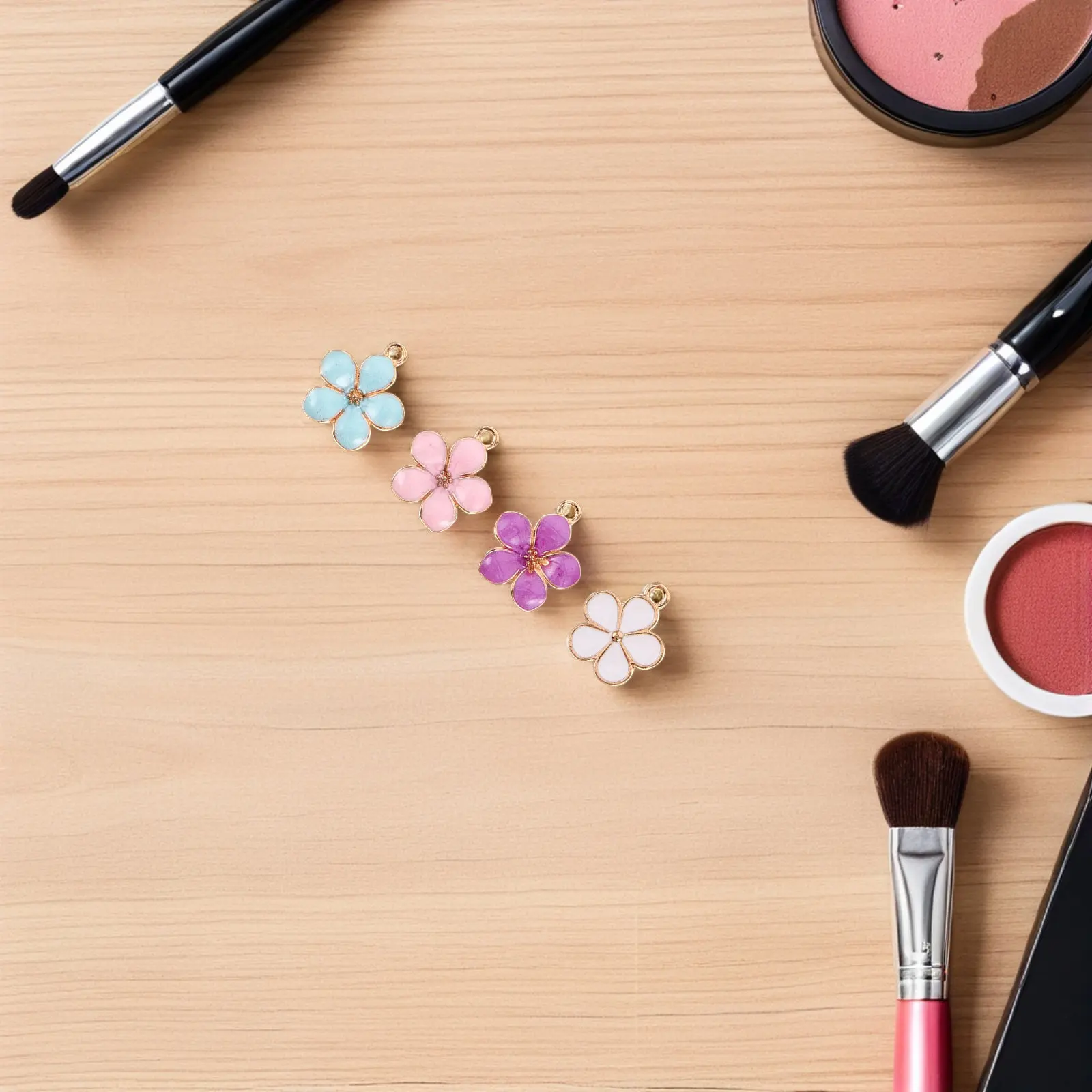 

40 шт. Элегантные подвески в виде искусственных цветов из сплава с яркой эмалью для рукоделия, браслетов, ожерелий, серег