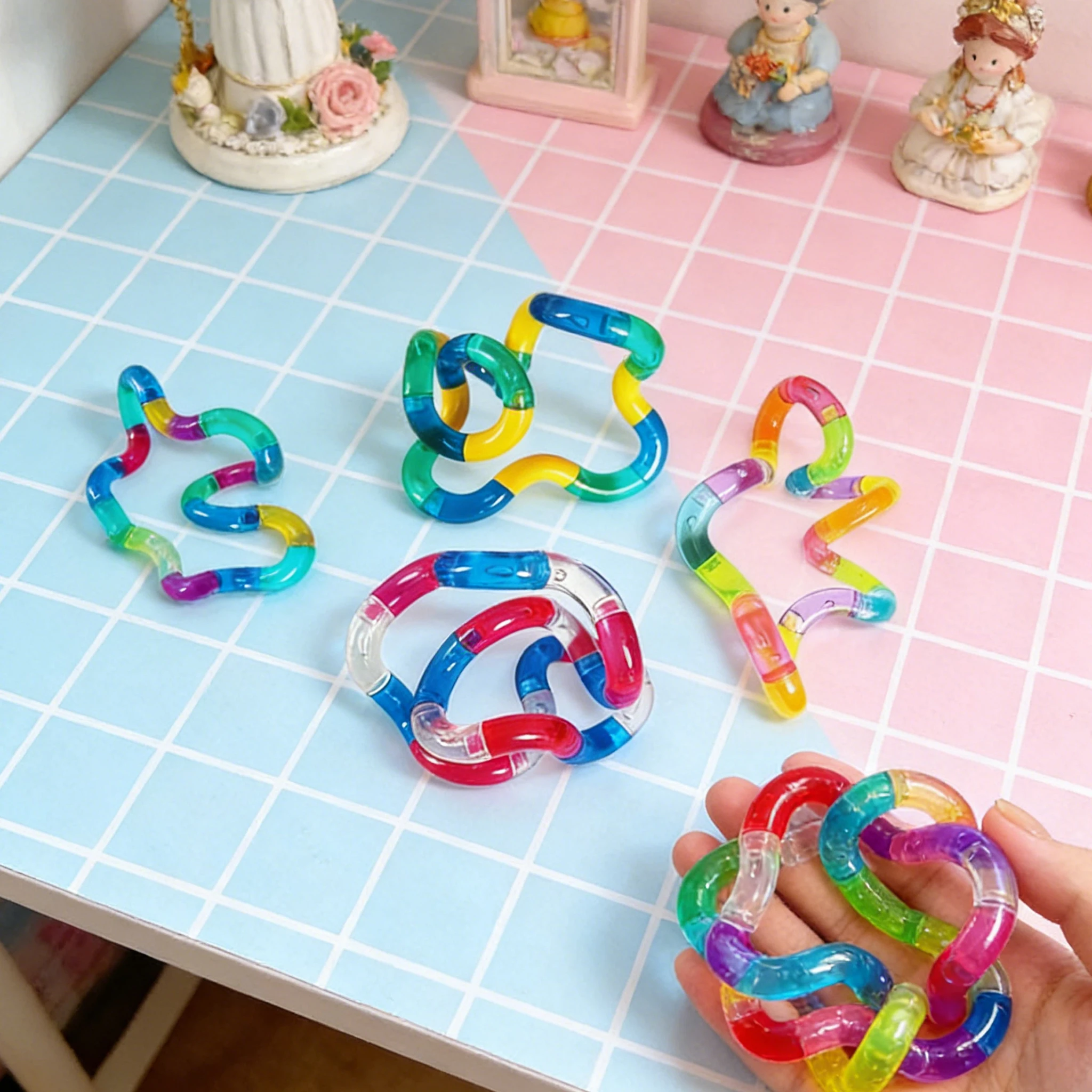 Cuerda Deformable Educativa, Juguete Antiestrés, Cuerda con Nudos, Juguete para Aliviar el Estrés, Regalo Divertido para Niños, Juguetes Antiestrés