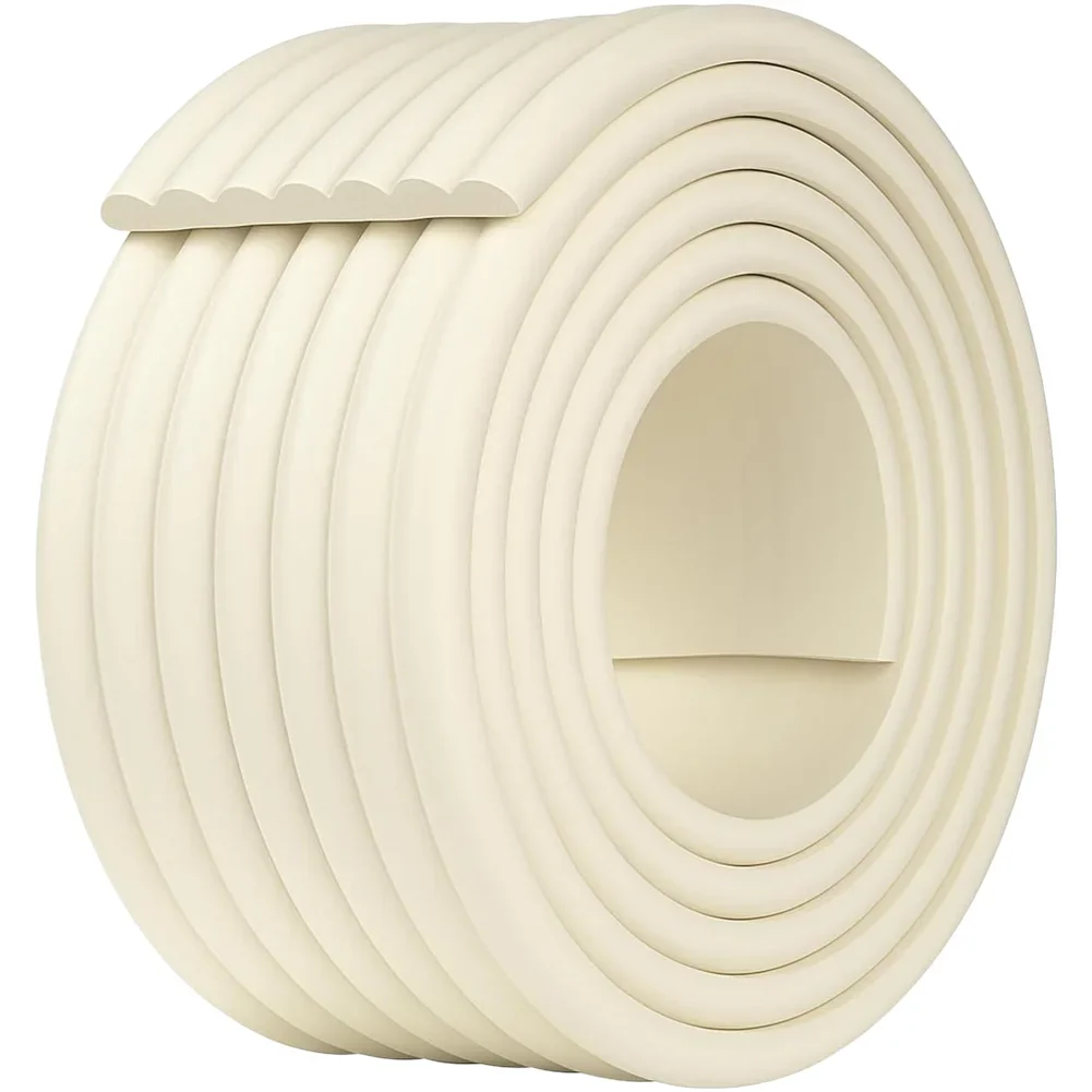 For Child Safety Foam Edge Protector 2M Length with L and W Shape Corners Featuring Self for Impact Absorption