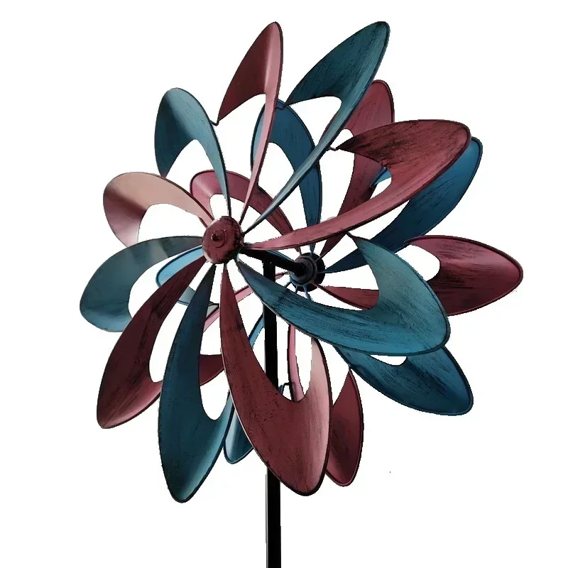 

Internet celebrities pose scene props garden courtyard villa colorful rotating wrought iron outdoor decoration