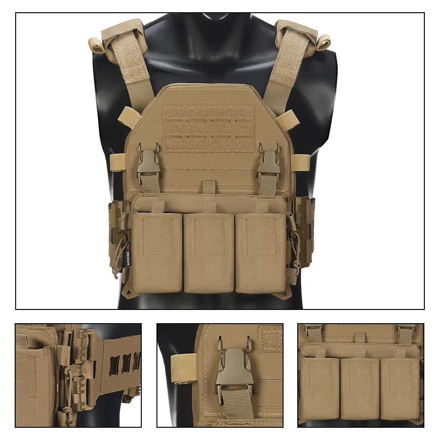 

Multi functional sports waist quick release hunting vest lightweight design MOLLE system