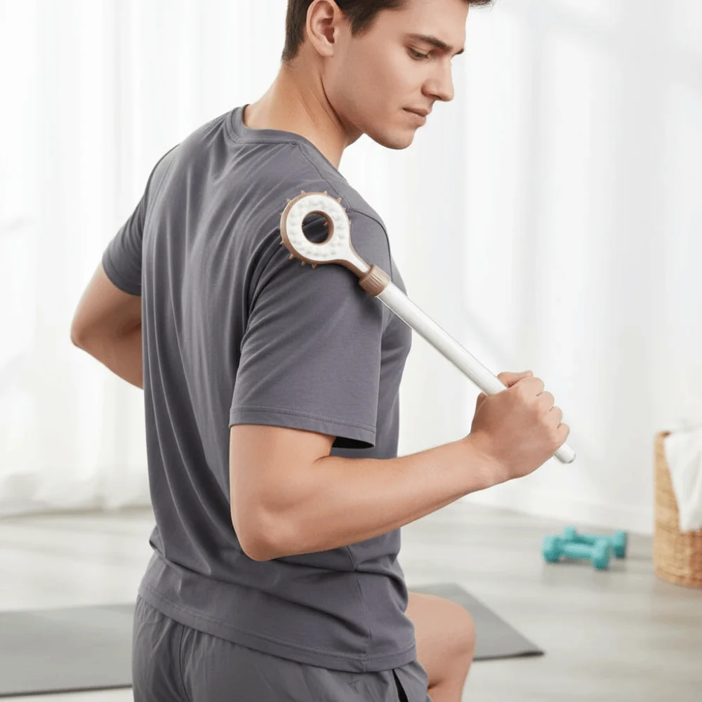 

Портативный растягивающийся скребок для спины, двусторонний пластиковый инструмент для массажа спины, подвесной регулируемый зуд, царапины, личный массаж