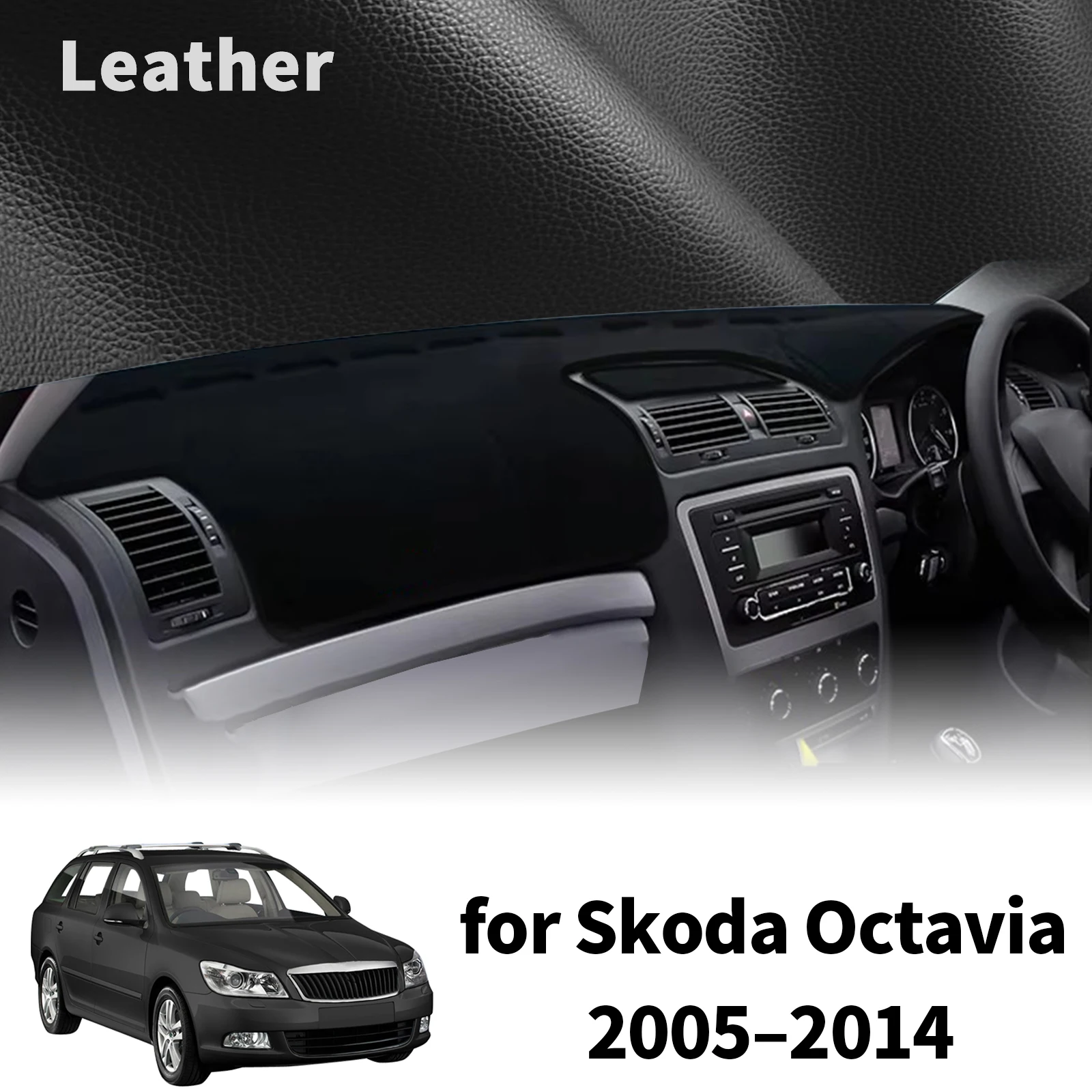 シュコダ-オクタビア-mk2-2005-2006-2007-2008-2014用-​-​-車のダッシュマット-ダッシュボードカバーパッド-ダッシュマット-サンシェード-保護カーペット-アクセサリー