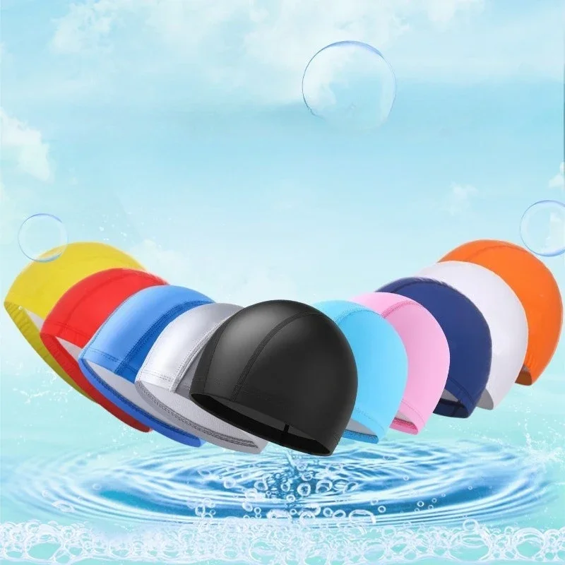 

Swimming Cap for Women Professional Elastic and Comfortable Hot Spring Swimming Cap Waterproof Non Restrictive PU Coating