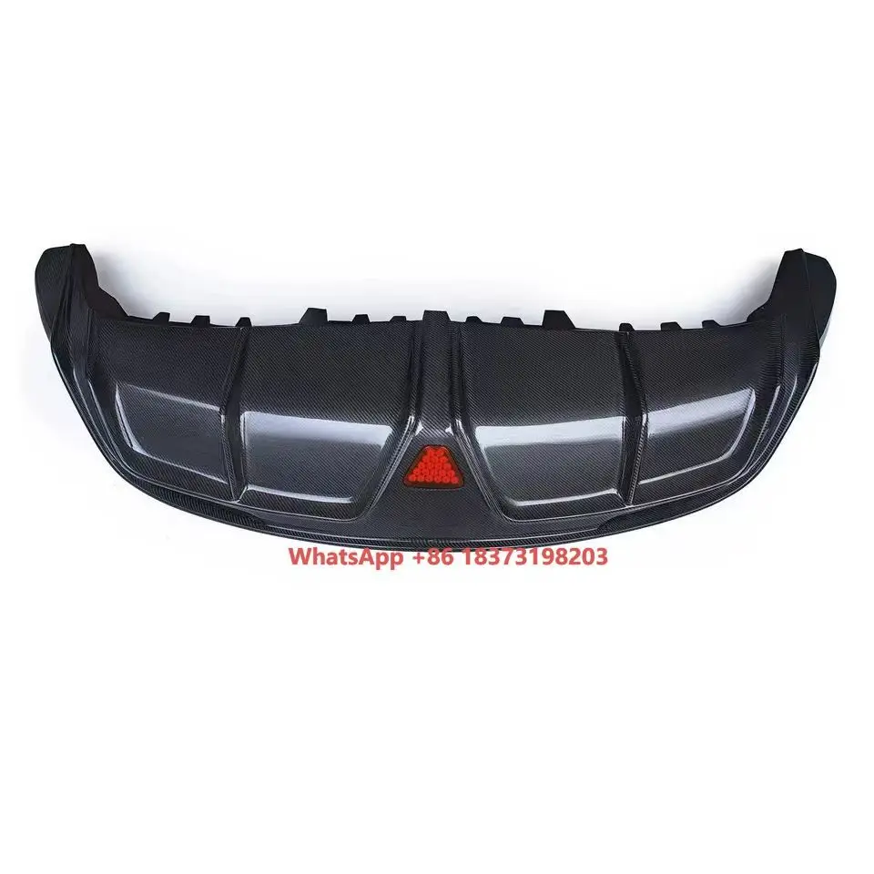 

Carbon Fiber Rear Diffuser Lip for Model Y Car Rear Bumper Lower Lip with Triangle Third Brake Light Body Kit Parts