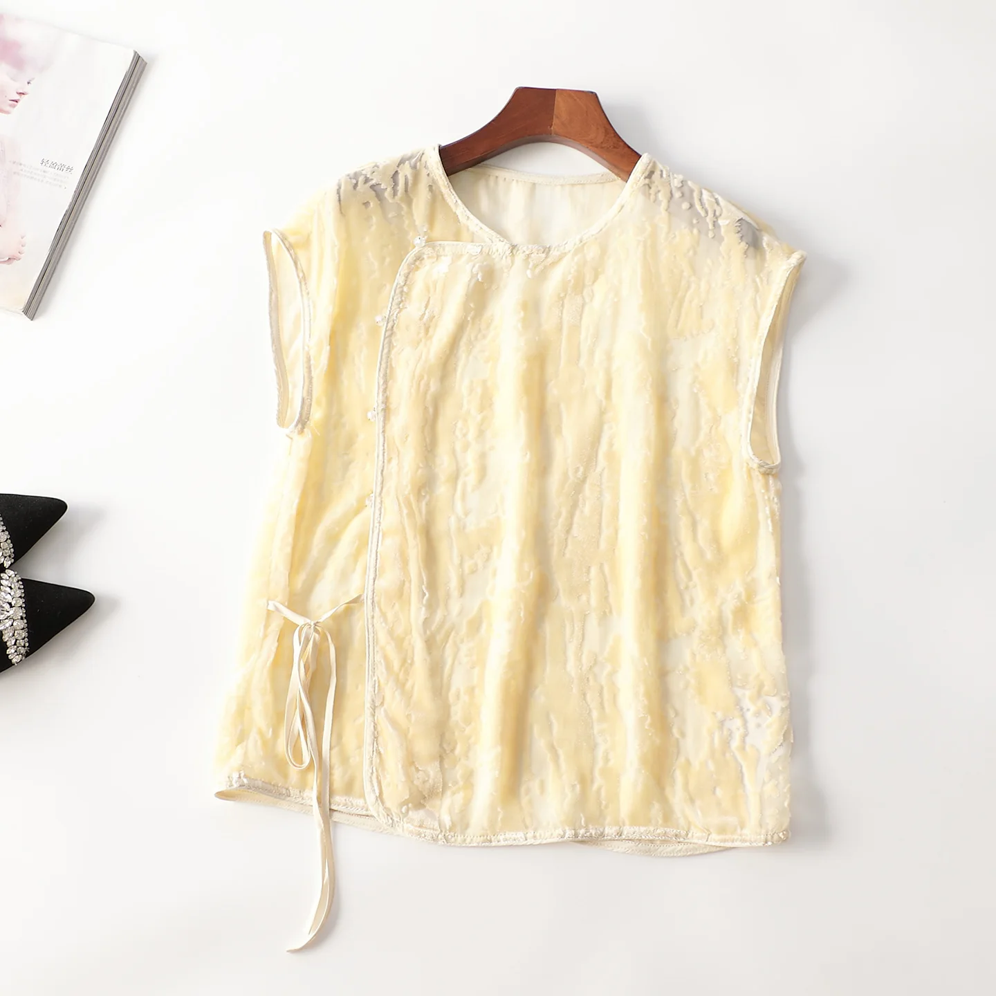 Elegancki Nowy Damski Zestaw Długiej Spódnicy Svel Round Ne w Stylu Starożytnych Chin, Modny Strój do Pracy, Letni Komplet