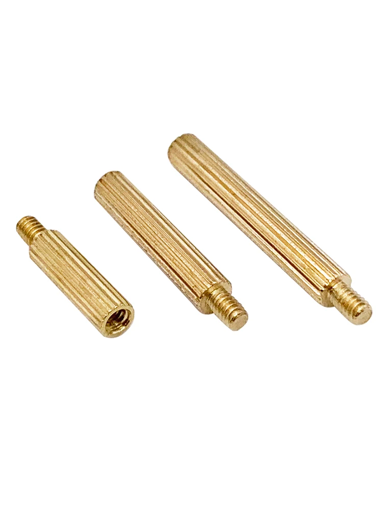 M2 3mm lunghezza filettatura ottone vite prigioniera singola estremità colonna maschio a femmina grano dritto Stand off distanziatore Stand-off distanziatore