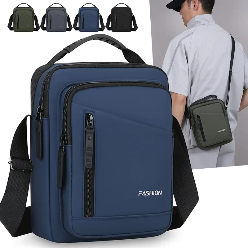 Men Casual Shoulder Bag, Large Capacity Multifunctional Outdoor Handbag for Daily Travel, Breathable Crossbody Phone Bag