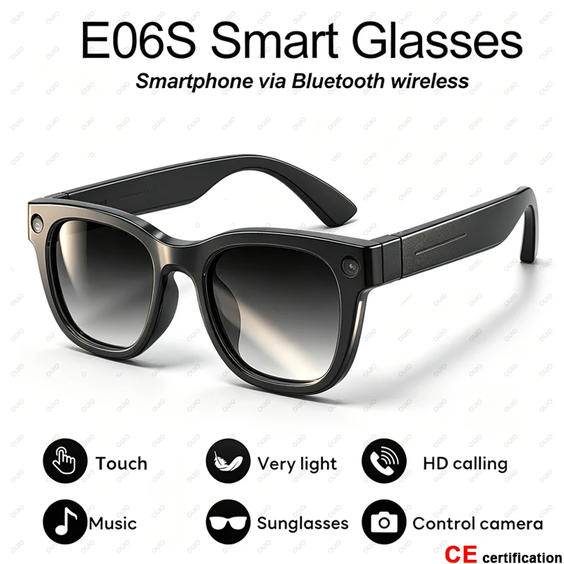 

2026 New 13MP HD Camera Fashion Smart AI Glasses Al Recognition AI Translation HD Video Recording BT Call Smart Glasses Unisex