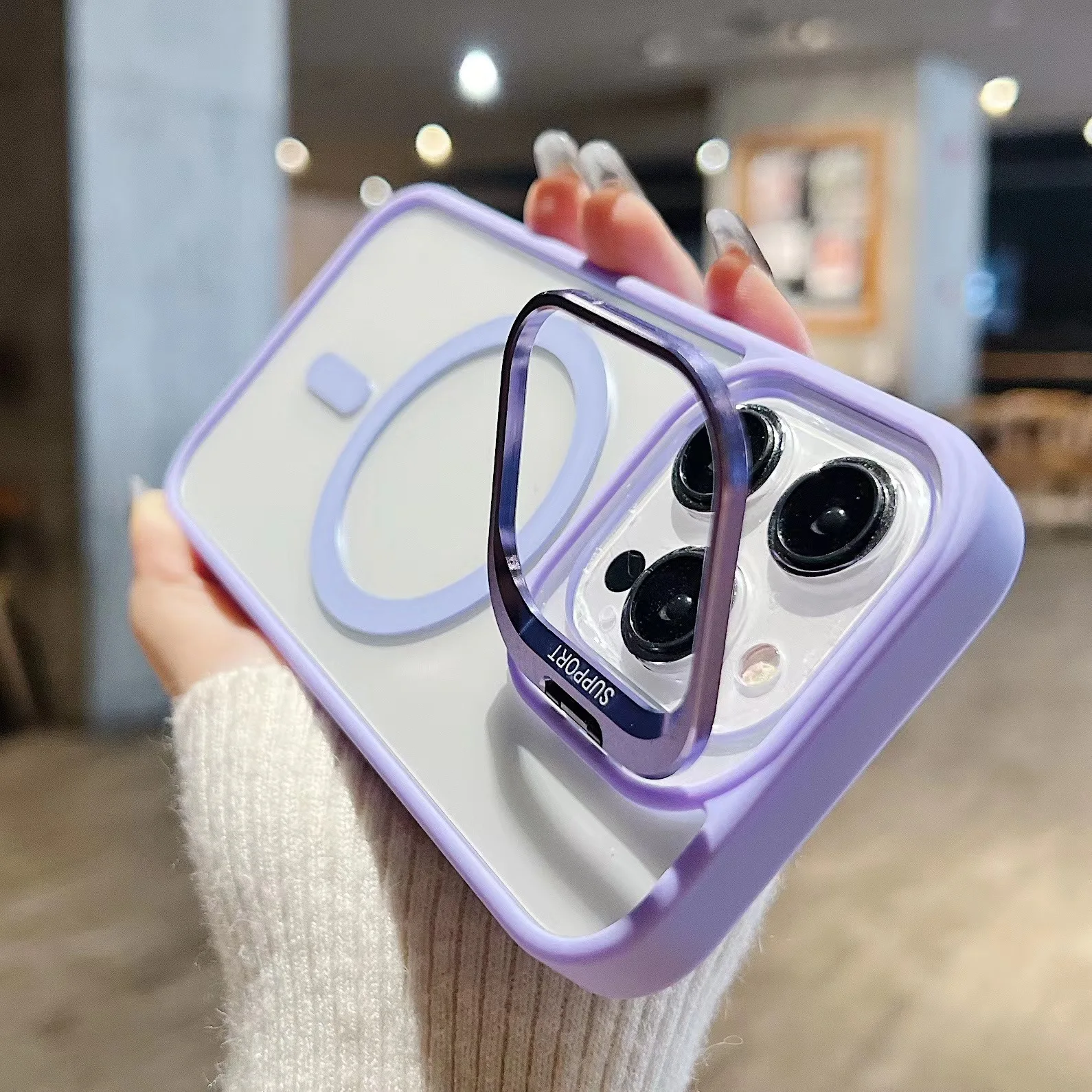 

Прозрачный Магнитный чехол-подставка для камеры для iPhone 16 15 14 13 12 11 Pro Max Plus, противоударный бронированный чехол Magsafe