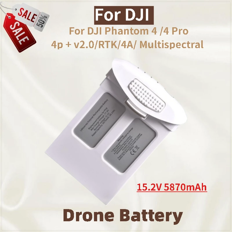 

High Quality Drone Battery 15.2V 5870mAh for DJI Phantom 4 /4 Pro/4p + v2.0/RTK/4A/ Multispectral Brand New Replacement Battery
