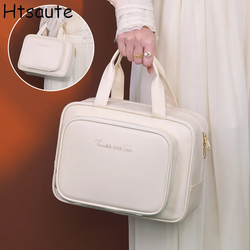 

Waterproof Hook Toiletry Bag Large Folding Handbags Travel Makeup Cosmetic Razor Storage Organizer Case Bathroom Supplies