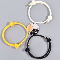 New Arrival Alloy Sun Moon Star Three Person Matching Bracelets Women's Fashion Friendship Jewelry Simple Style Couple Style