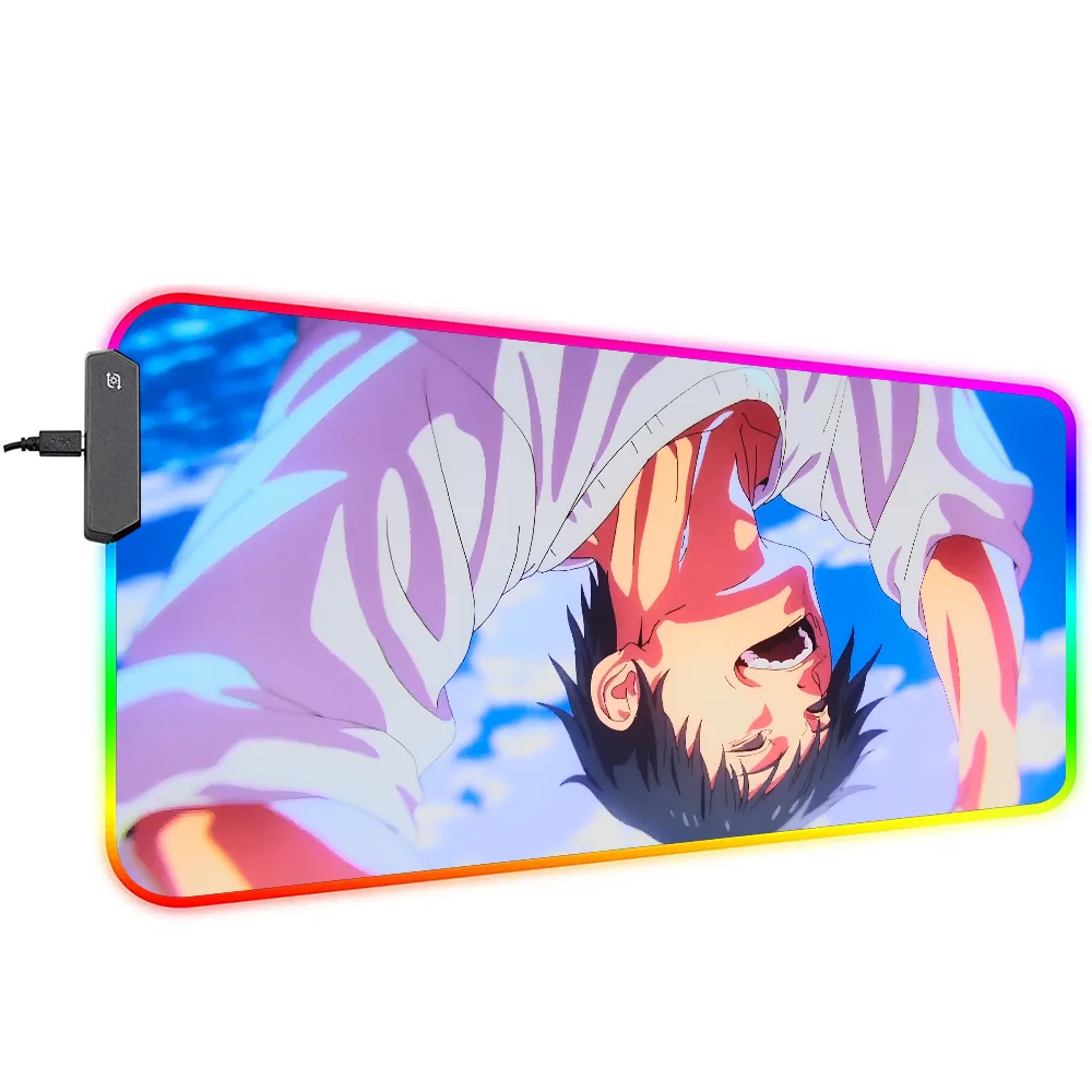 F-Fushiguro Toji  Mousepad XXL RGB Gaming Mouse Pads HD Black Gamer Accessories Large LED