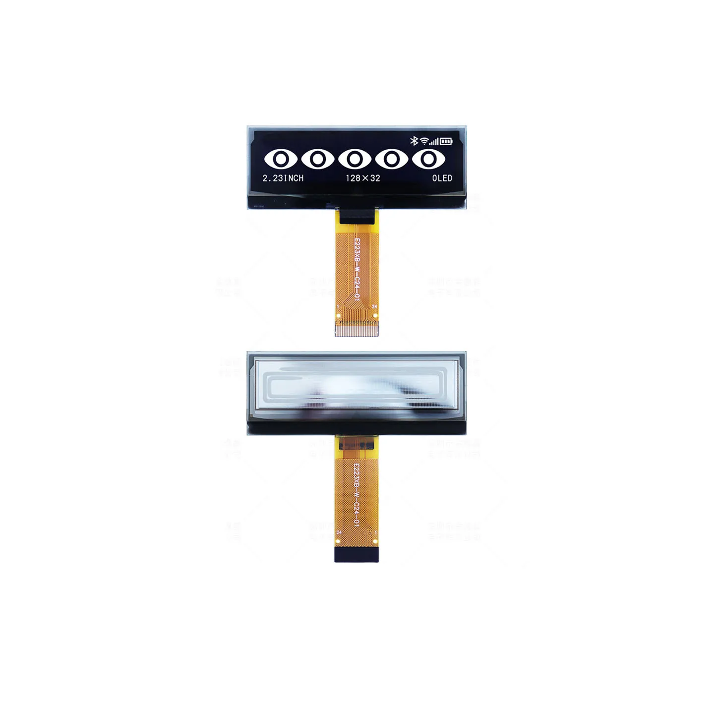 2.23 inch OLED Display 128x32 Resolution CH1116 Driver 8-Bit Parallel Port SPI/IIC Interface 24Pin Plug-in