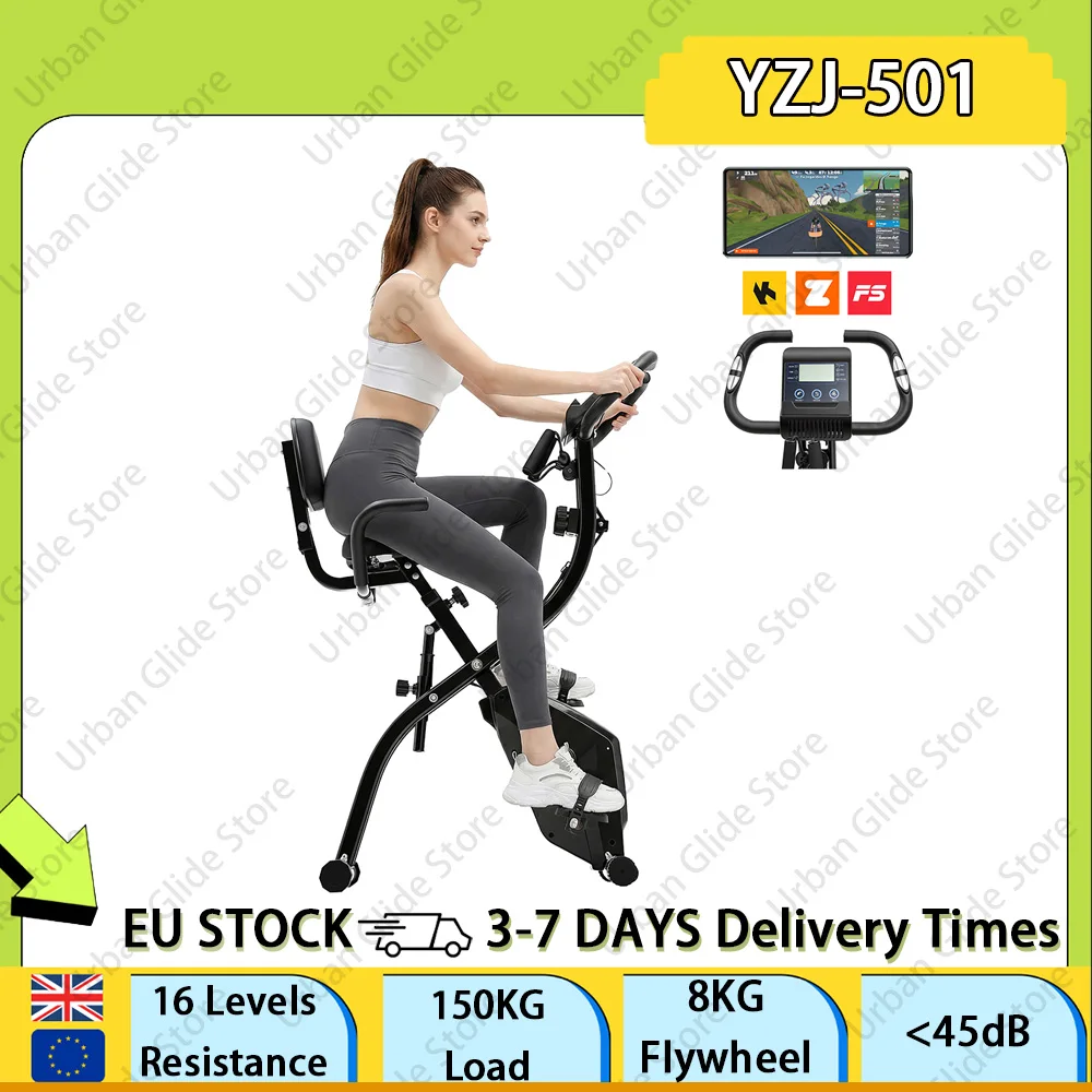 Bicicleta de Exercício Indoor YZJ-501 com Resistência Magnética, Volante de 8KG e Capacidade de Carga de 150KG
