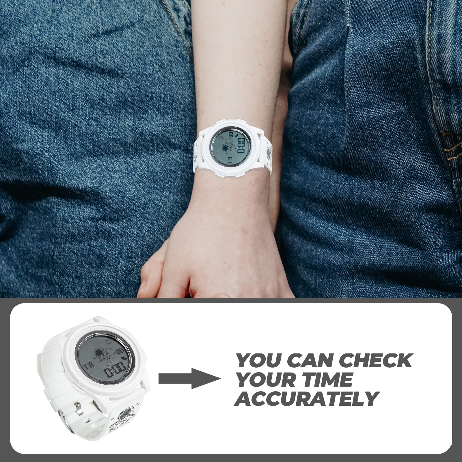 

Digital Unisex Kids Smartwatch Kids Unisex Watch Students Sports Electronic Watch Timing Date Function Electronic