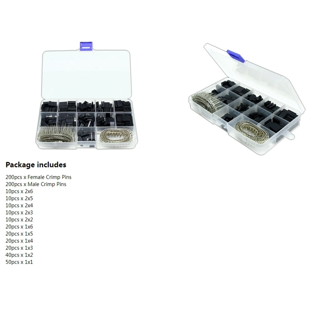 Conector de piezas de 620mm, Kit de carcasa de Pin de Cable de puente, pines de crimpado macho + conector de Pin hembra