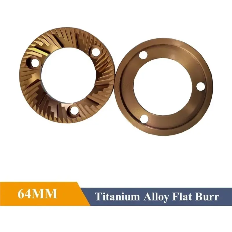 A07R Commercial Espresso Coffee Bean Grinder With 64MM Flat Burrs, High-Uniformity Titanium Plated Grindings